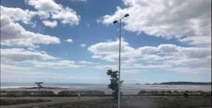 a street light on the side of a road at 284 - Room 4 - Beachfront in Swansea