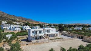 an aerial view of a villa with white buildings at Star Studios Paros in Kampos Paros