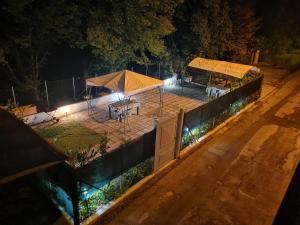 an overhead view of a park at night at La Terrazza sul Velino in Le Marmore