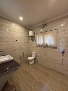 een badkamer met toilet en wastafel bij Grand Stone&Wood 3 Room Mansion in Srinagar