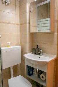 Koupelna v ubytování Small but cozy apartment + 6 fotografií