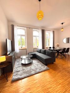 TV a/nebo společenská místnost v ubytování Apartment am Bergpark