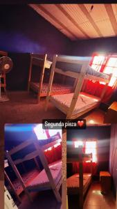 a room with two bunk beds in a room at junior alquileres in San Clemente del Tuyú +2 photos
