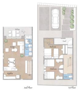 Půdorys ubytování LIBERTA Mare Miyakojima -オーシャンビュープライベートヴィラ 最大7名宿泊- + 88 fotografií