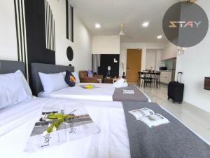 Postel nebo postele na pokoji v ubytování Teega 4Pax Stylish Comfort Studio Netflix BySTAY + 44 fotografií