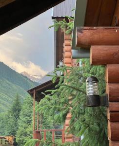 Nespecifikovaný výhled na hory nebo výhled na hory při pohledu z prázdninového domu