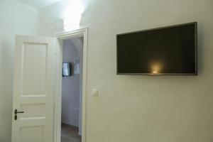 TV a/nebo společenská místnost v ubytování Arpistis apartments koufonisia