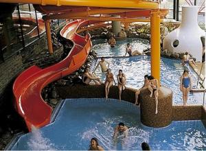 a group of people in a water slide on a cruise ship at Ferienwohnung Haus Kotthoff in Cochem