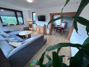 Χώρος καθιστικού στο Ferienwohnung Panorama