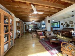 Posezení v ubytování Villa les Arbres Bleus à La Saline les bains proche lagon