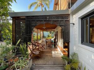 Zahrada ubytování Villa les Arbres Bleus à La Saline les bains proche lagon