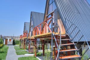 an external view of a building with a metal facade at Kaasham Cabin Nanyuki in Nanyuki