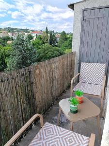 En balkon eller terrasse på Corneille II