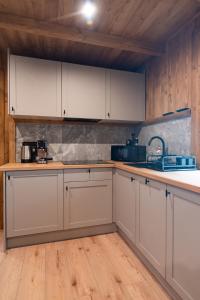 Η κουζίνα ή μικρή κουζίνα στο Ośrodek Wypoczynkowy Bernadetta