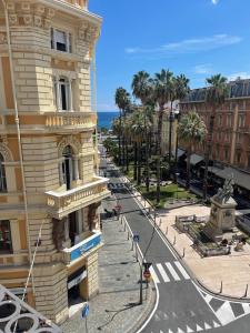 a view of a street in a city with a building at Classico in Sanremo