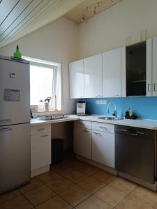 Kuchyň nebo kuchyňský kout v ubytování Ferienwohnung Mainzelmännchen