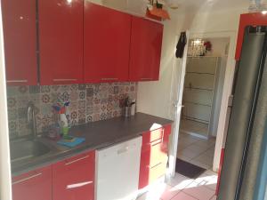 Η κουζίνα ή μικρή κουζίνα στο Chambre solo - Gare Annemasse