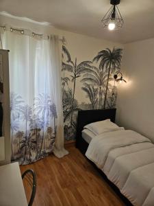 Ένα ή περισσότερα κρεβάτια σε δωμάτιο στο Chambre solo - Gare Annemasse