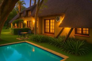 a house with a swimming pool in front of it at Lipizzaner Lodge - Kyalami, Midrand in Kyalami