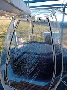 an open cockpit of an airplane with water pouring into it at ROUPILLON A JANET in Curvalle