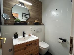 Ένα μπάνιο στο Ferienwohnung „SchwarzwaldnACHT“ – Ruhe & Natur in Todtnauberg - Mein SWH