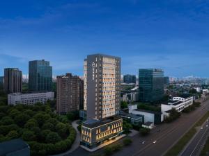 Γενική άποψη της πόλης Σαγκάη ή θέα της πόλης από  αυτό το ξενοδοχείο