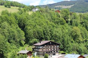 duży budynek w środku góry w obiekcie Panorama Landhaus - Joker Card included in Summer w Saalbach Hinterglemm