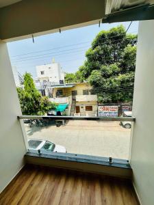 a view from a window of a city street at One bedroom apartment in Indore
