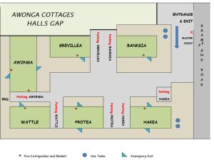 Pelan lantai bagi Awonga Cottages - Banksia 1Br +1 gambar
