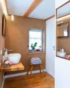 Koupelna v ubytování Ferienappartement Enzianshaus