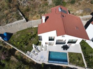an aerial view of a house with a swimming pool at Asiyan Villas in Marmaris