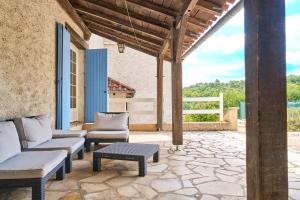 Khu vực ghế ngồi tại Maison de campagne pour 8 personnes