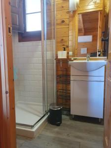 Koupelna v ubytování Mountainside Log Cabin near to Golf and Sea