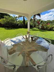 Taman di luar Appartement cosy avec piscine