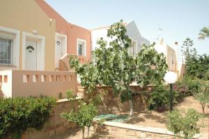 a house with a tree in the yard at Toulipa Rooms in Agia Ermioni