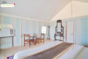 Kuchyň nebo kuchyňský kout v ubytování Marawi desert resort