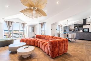 Kuchyň nebo kuchyňský kout v ubytování Luxury apartments Marino near beach