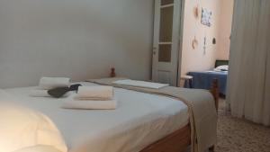 Ένα ή περισσότερα κρεβάτια σε δωμάτιο στο SeaShell apartment Sea View, Castle View 200metres from the Beach