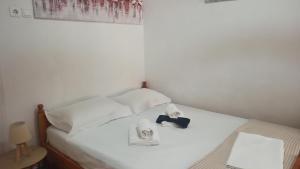 Ένα ή περισσότερα κρεβάτια σε δωμάτιο στο SeaShell apartment Sea View, Castle View 200metres from the Beach