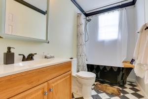 une salle de bain avec un lavabo et des toilettes dans l'établissement Thomasville Cottage Near The Big Oak and Downtown!, à Thomasville 16 autres photos