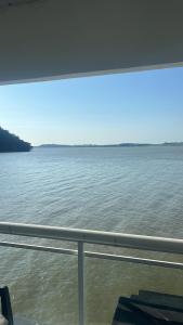 a view of the water from a boat at Pousada da Estação in Silva Jardim