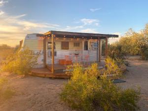 an rv in the middle of the desert at The Island in Tucson in Tucson