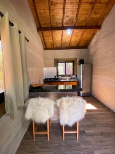 Kuchyň nebo kuchyňský kout v ubytování Chalé Encantos da Serra + 7 fotografií