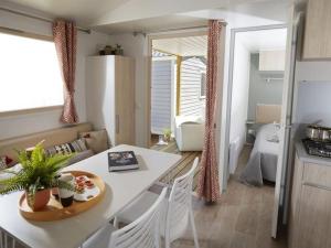 Kuchyň nebo kuchyňský kout v ubytování Mobil home 32m² avec terrasse à Bretignolles-sur-Mer - API-1-52-519