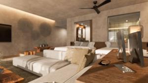 Χώρος καθιστικού στο edit x seven SETOUCHI SHODOSHIMA