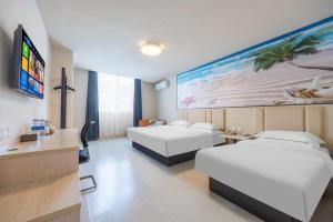 Katil atau katil-katil dalam bilik di Jinjiang Inn Kunming Changshui Airport +155 gambar