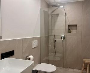 Koupelna v ubytování Apartments Complojer