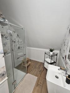 Ένα μπάνιο στο Apartament Zielony - Dom Nasutów