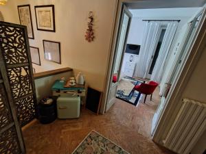 a view of a hallway with a door and a room at Il Mulino di Valeria in Canzo