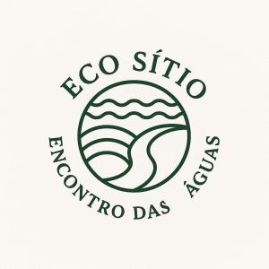 a logo for a yoga studio with a wave in a circle at Eco sítio encontro das aguas in Curuçá